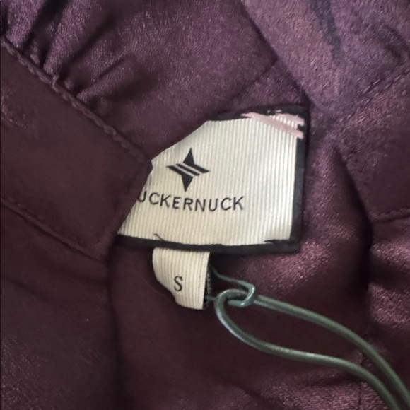 Tuckernuck Plum Satin Ruffled Neck Dress. Small. New. - Picture 3 of 7